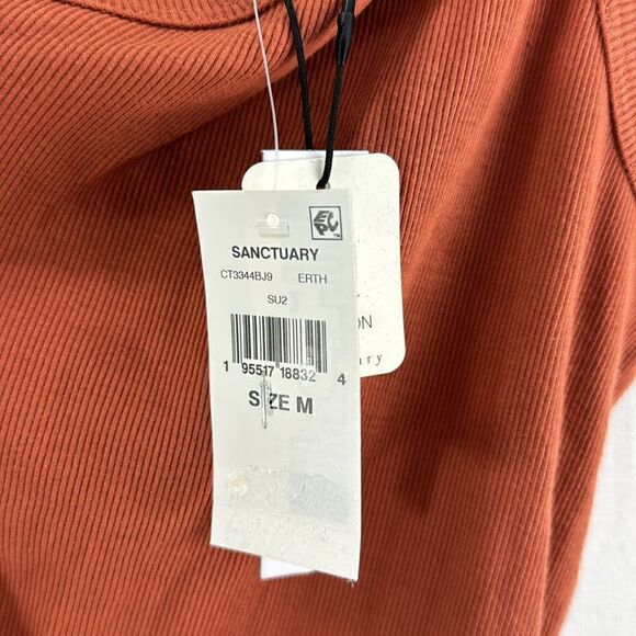 Sanctuary Hot Shot Ribbed One Should Tank- Earth- Size M- NWT - Picture 3 of 7